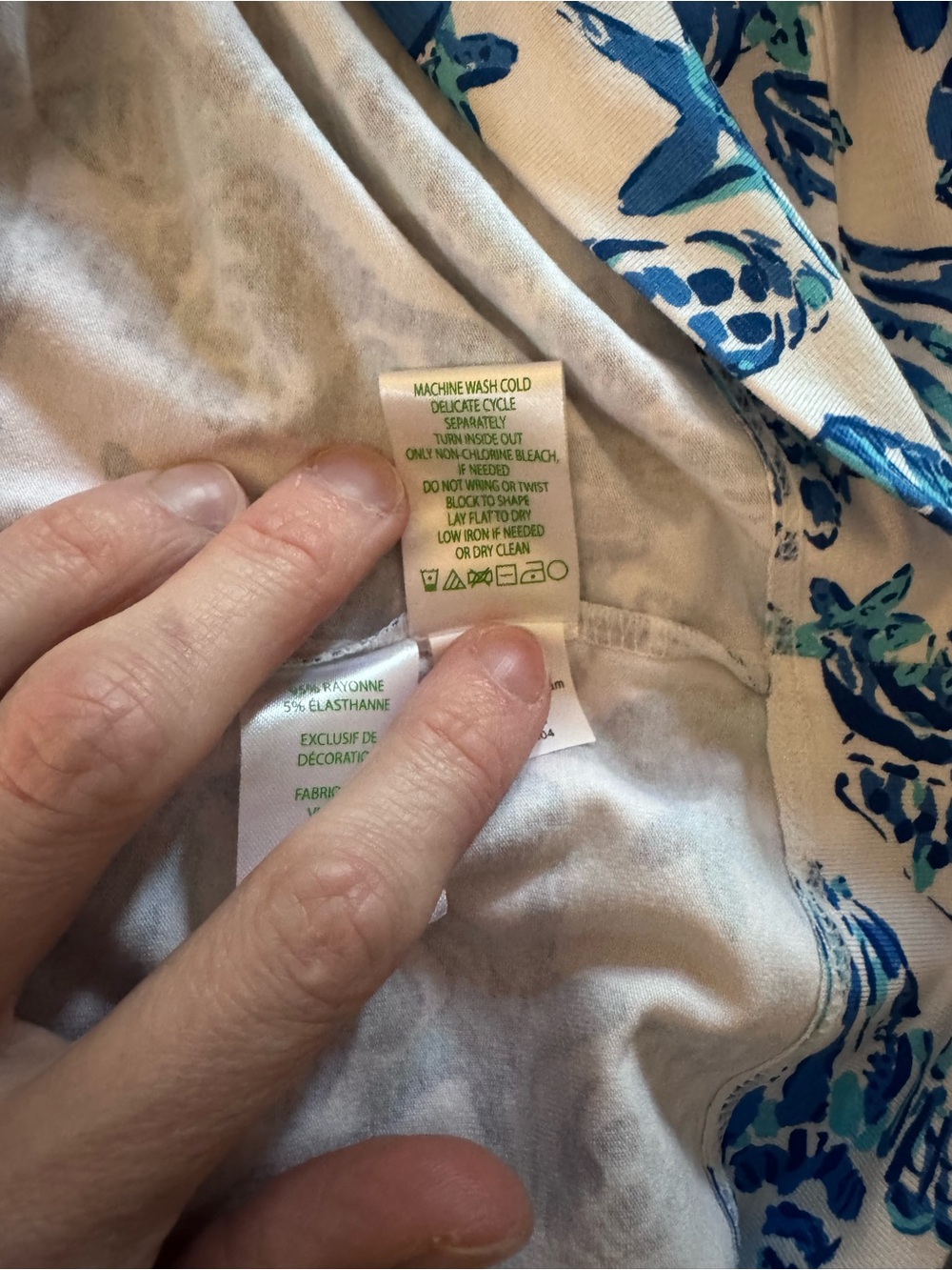 Lilly Pulitzer NWT- Krysta Tunic blue Shell Print Dress, Size S - Picture 7 of 9